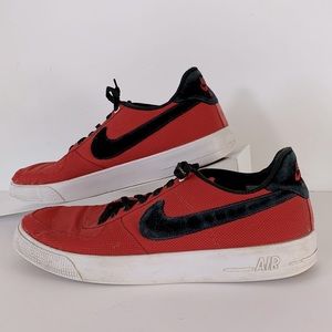Nike Air Force 1 Mens Size 12 Low Red Black Athletic 2013 Basketball Sneakers